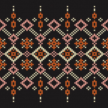 Cotton Argyle Knit Vector concept: Cozy geometric knit texture seamless pattern, soft rhombus pattern. Design for: fabric, rug, fashion, decor. I drew this by myself, it&rsquo;s not AI generated
