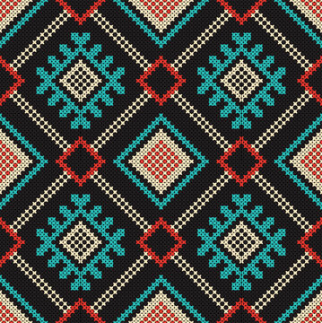 Cotton Argyle Knit Vector concept: Cozy geometric knit texture seamless pattern, soft rhombus pattern. Design for: fabric, rug, fashion, decor. I drew this by myself, it&rsquo;s not AI generated
