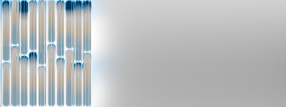 3D blue data portal for digital network and interface design