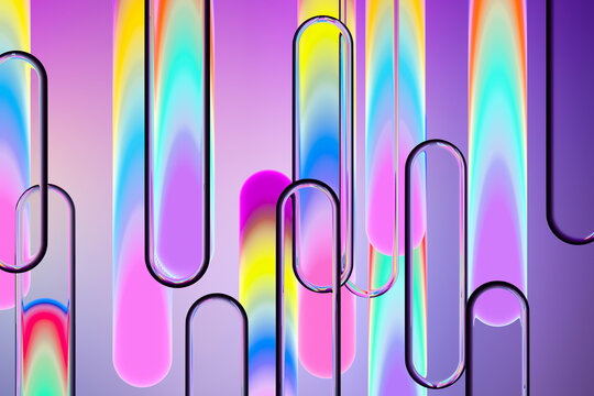 3D colorful light path for motion, energy and digital design