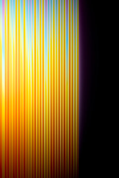 3D gold light beam for premium branding and warm gradient