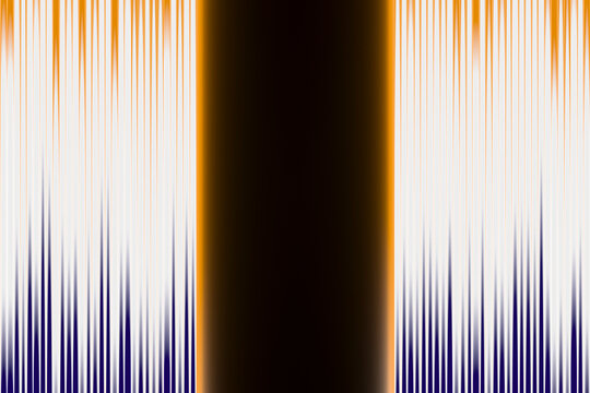 3D orange light frame for digital media and portal design
