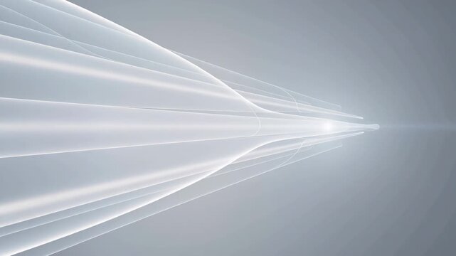 Elegant dynamic video of glowing light stream smoothly extending forward in motion