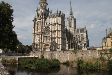gothic cathedral (notre-dame) in évreux in normandy in france  © frdric