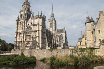 gothic cathedral (notre-dame) in évreux in normandy in france  © frdric