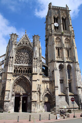 gothic church (saint-jacques) in dieppe in normandy in france  © frdric