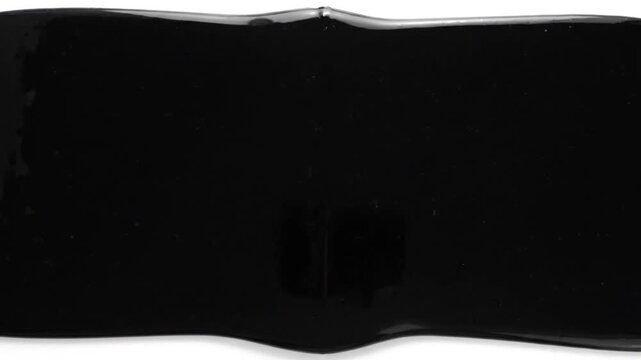 Black slime merging together in a sequence of frames showing liquid physics and adhesive behavior