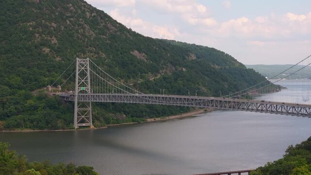 Bear Mountain Bridge pan with Hudson River and Anthony&rsquo;s Nose