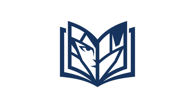 Open Book With Face Illustration