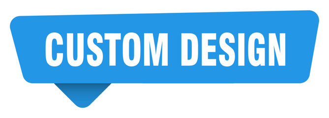 Fototapeta premium custom design sticker. custom design blue sign isolated on transpatent background