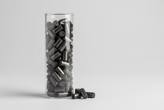 Green Ammonia Catalyst Pellets Packed in Industrial Reactor Tube Macro
