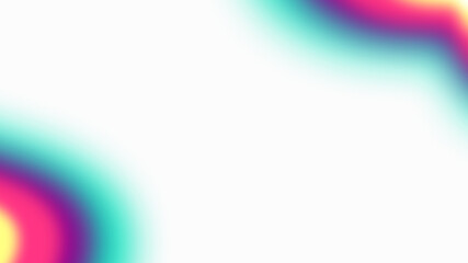 Minimal White Background with Colorful Teal Purple Yellow Gradient Corner Glow PNG transparent background © Lalamon