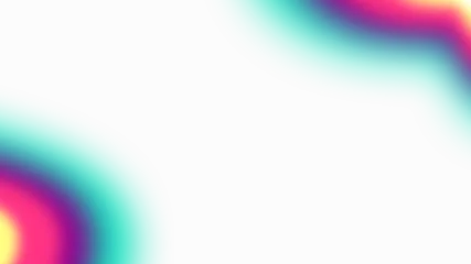 Fotobehang Ombre Minimal White Background with Colorful Teal Purple Yellow Gradient Corner Glow PNG transparent background  © Lalamon