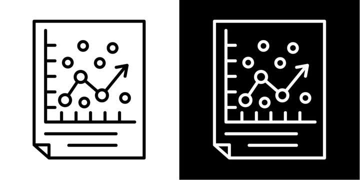 Scatter Plot Chart  Icon Set White Style Collection