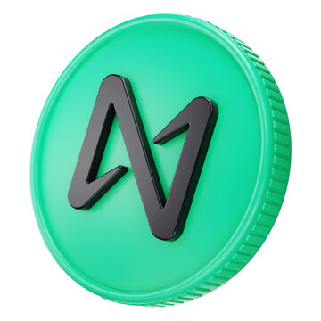 NEAR Protocol Cryptocurrency Coin 3D Render Illustration
