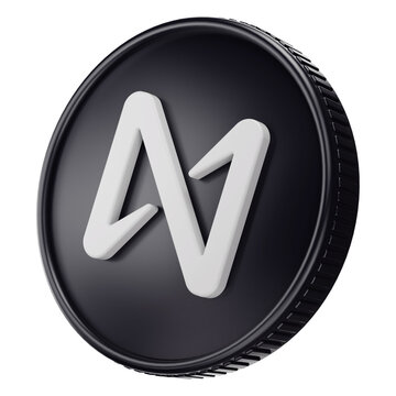 NEAR Protocol Cryptocurrency Coin 3D Render Illustration
