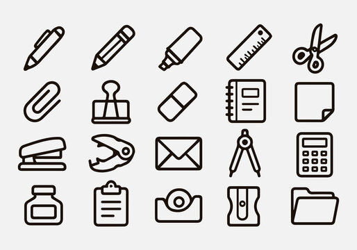 Stationery Icon Set
