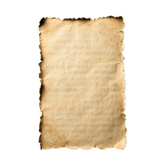 Fototapeta premium Vintage Blank Aged Paper Sheet Texture Isolated on White Background