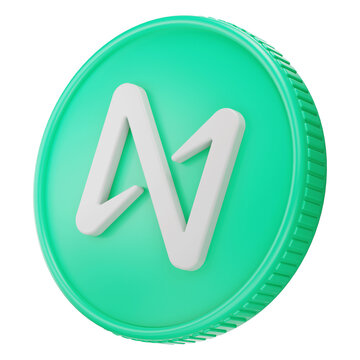 NEAR Protocol Cryptocurrency Coin 3D Render Illustration
