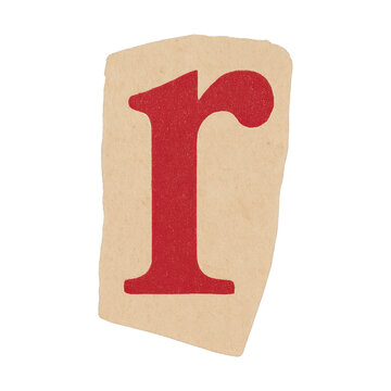PNG Vintage red letter illustration