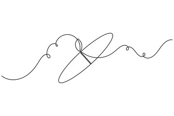 Obraz premium Medical nutrition herbal capsule pill sign continuous one line drawing on white background minimalist healthy lifestyle based made from natural ingredients symbol editable outline vector illustration