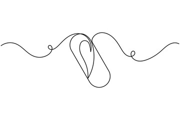 Obraz premium Medical nutrition herbal capsule pill sign continuous one line drawing on white background minimalist healthy lifestyle based made from natural ingredients symbol editable outline vector illustration