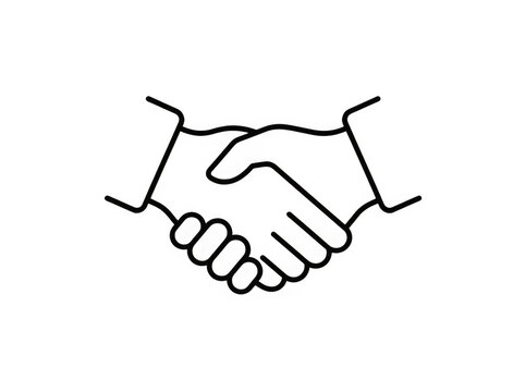 Business handshake agreement icon isolated on a transparent background