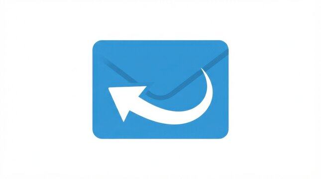 Blue envelope icon with a white reply arrow symbol for email message