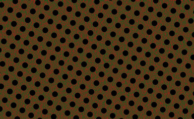 Brown background with black polka dot pattern for graphic design and creative projects. © wazebul