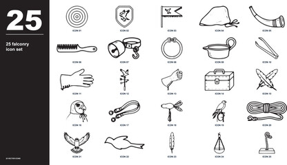 Fototapeta premium Minimal marine and sailing line icon collection