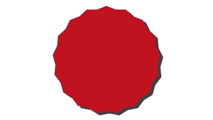 Obraz premium Classic red guarantee badge seal stamp with shadow isolated on white background guarantee guilloche certificate approval security authentic official document template circular agreement