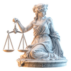 Libra zodiac scales astrology horoscope sculpture marble statue balance justice, classical female figure, symbolism of fairness, equality and harmony. PNG for annual calendar design © A-Quantix