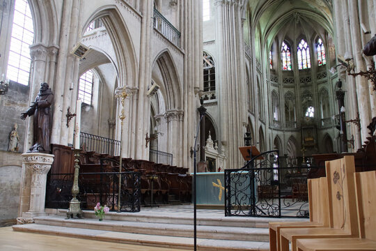 collegiate church (notre-dame-et-saint-laurent) in eu in normany in france 
