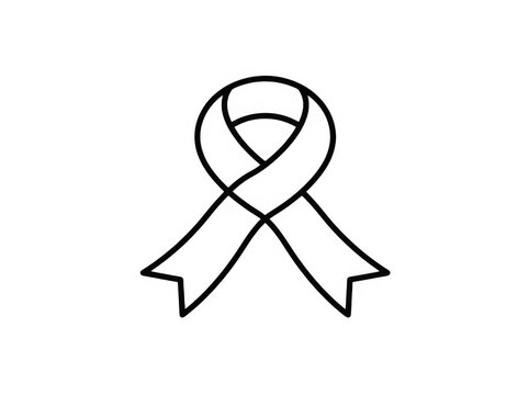 Awareness ribbon symbol icon isolated on transparent background