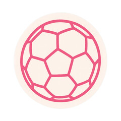 Naklejka premium PNG Minimalist pink soccer ball illustration.
