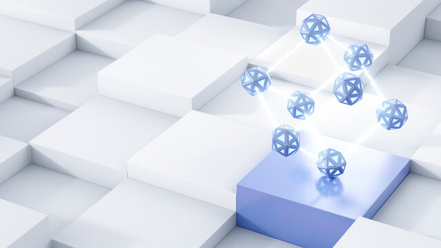 Energy cubes, 3d rendering