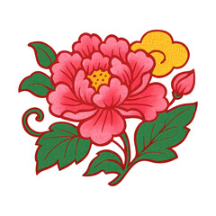 Obraz premium PNG Vibrant floral illustration design