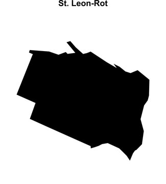 St. Leon-Rot (Baden-Wurttemberg) blank outline map