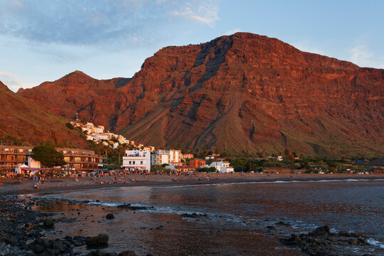 Spain, La Gomera, View of La Playa and La Calera