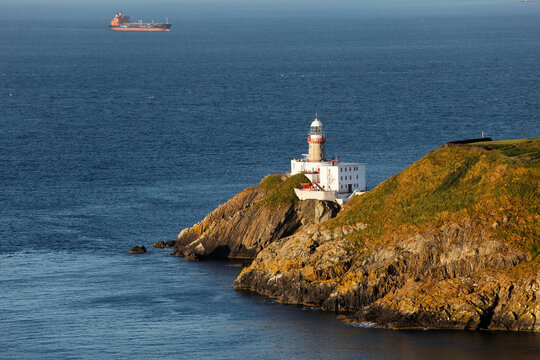 Ireland, County Fingal, View of Baily Lighthouse