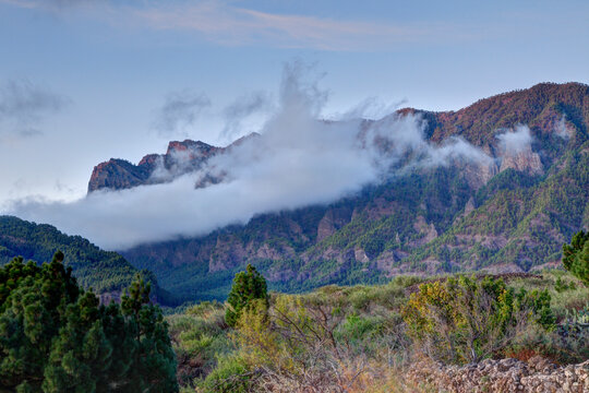 Spain, La Palma, View of Cumbre Vieja