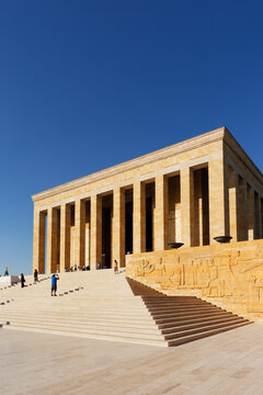 Turkey, Ankara, Anitkabir, People visiting Ataturk's Mausoleum