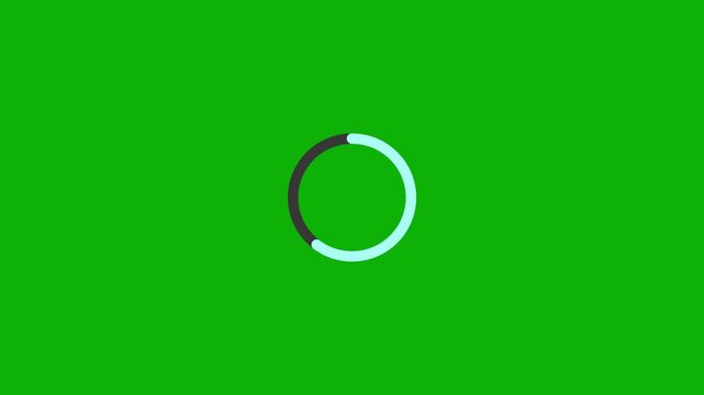 Loading circle animation spinning load icon with alpha layer transparent background, colorful neon light frame, error recovery reload cycle, fake mockup display processing wheel video.4k