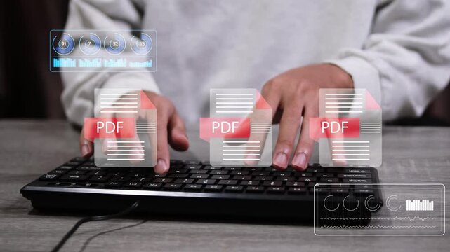 PDF document icon representing file sharing, cloud storage, digital workflow, business reporting, secure access, electronic paperwork, data organization and modern technology use.