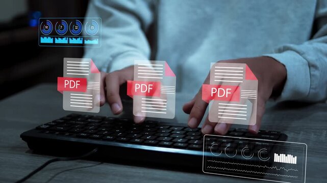 PDF document icon representing file sharing, cloud storage, digital workflow, business reporting, secure access, electronic paperwork, data organization and modern technology use.