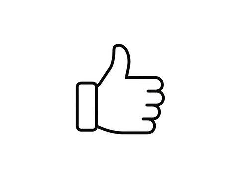 Thumbs up gesture icon isolated on a clean transparent background file