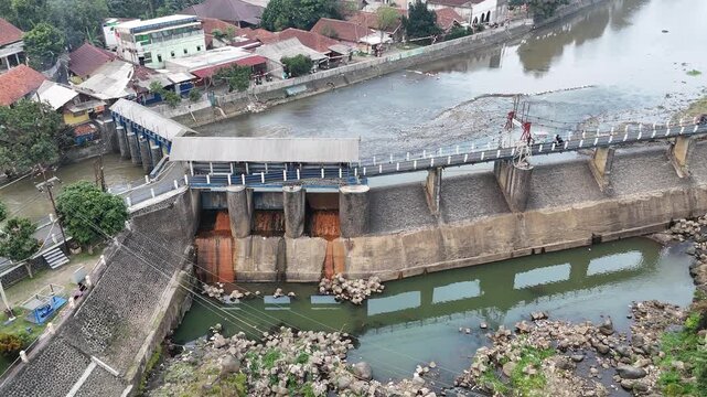 aerial, agriculture, bendungan katulampa, bogor, bogor timur, ciliwung river, concrete, conservation, dam, disaster mitigation, disaster prevention, drainage, drone, dutch architecture, early warning 