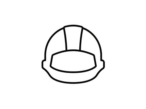 Safety construction hard hat icon isolated on transparent background