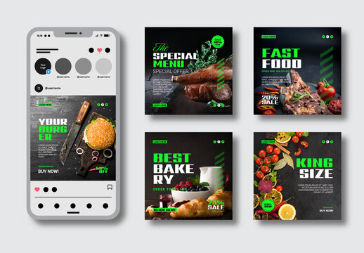 Food Social Media Post Layout
