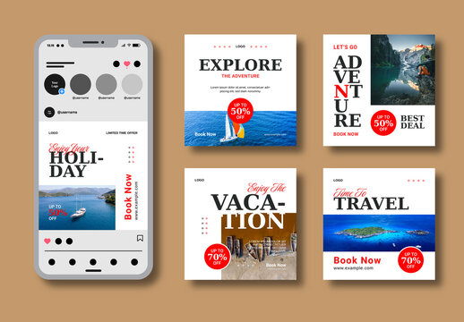 Travel Social Media Post Layout